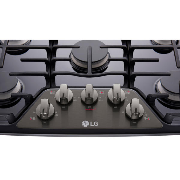 Lg Lcg3011bd 30 Gas Cooktop W Superboil Black Stainless Steel