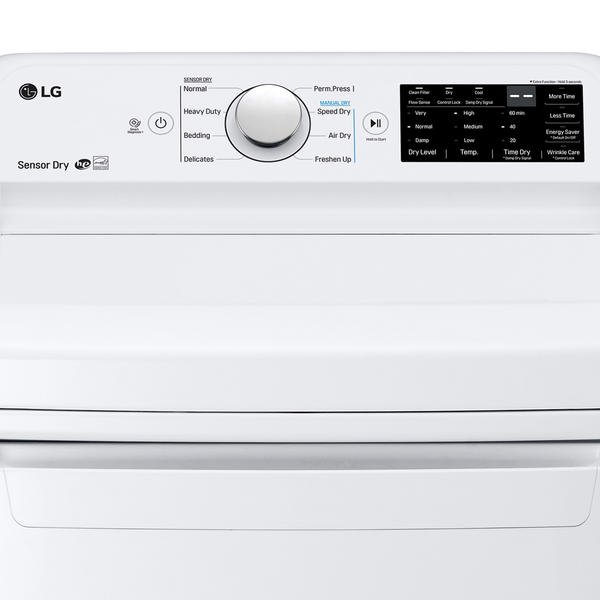 LG DLE7100W 7.3 cu. ft. Top Load Electric Dryer White Sears Home