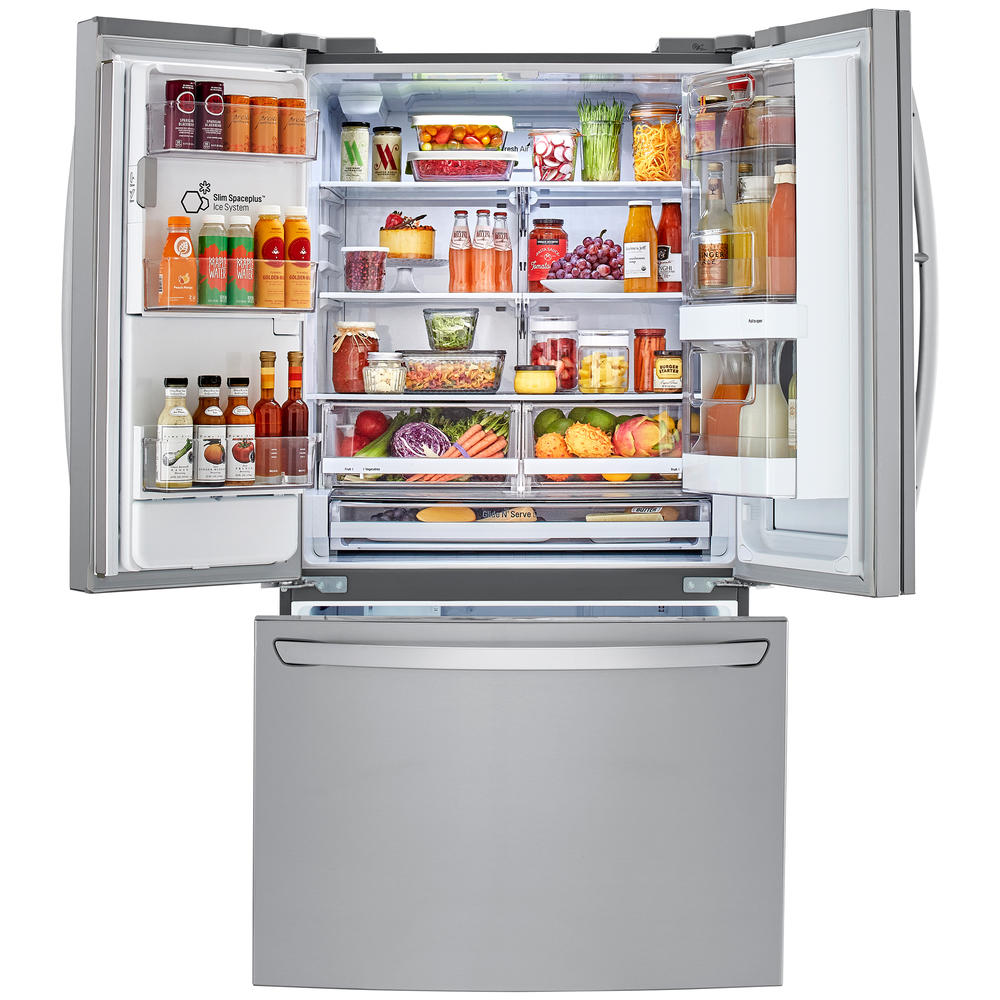 Lg Lfxc22596s 21 9 Cu Ft Smart Door In Door Refrigerator W Instaview Stainless