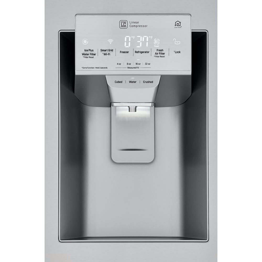 Lg Lrfxc2406s 23 5 Cu Ft Counter Depth French Door Refrigerator Stainless Steel