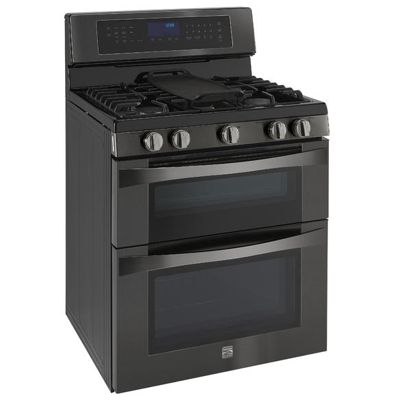 Kenmore Elite 76037 6 1 Cu Ft Double Oven Gas Range Black