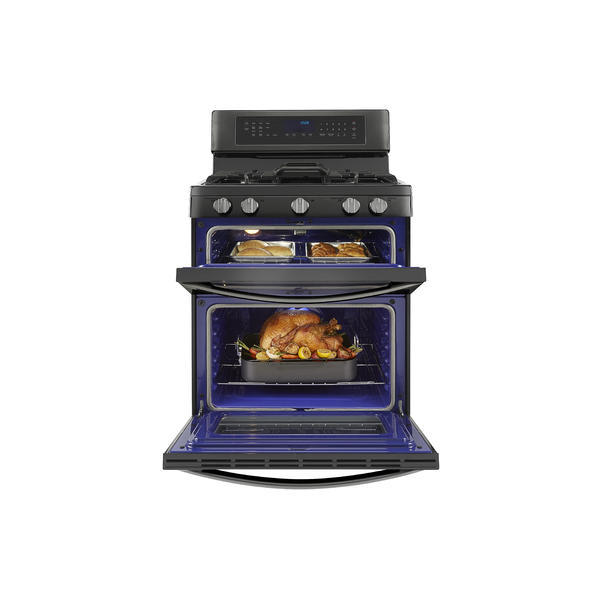 Kenmore Elite 76037 6.1 cu. ft. Double Oven Gas Range Black Stainless