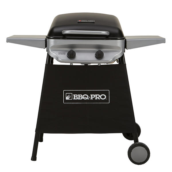 BBQ Pro KM2BPRO 2Burner Gas Grill with Side Shelves Black Sears