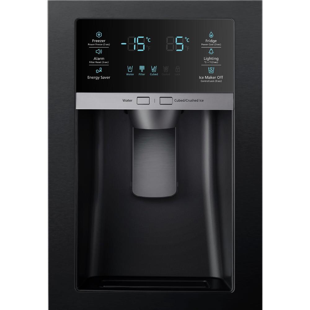 Samsung Rf25hmedbbc 25 Cu Ft 4 Door French Door Refrigerator Black