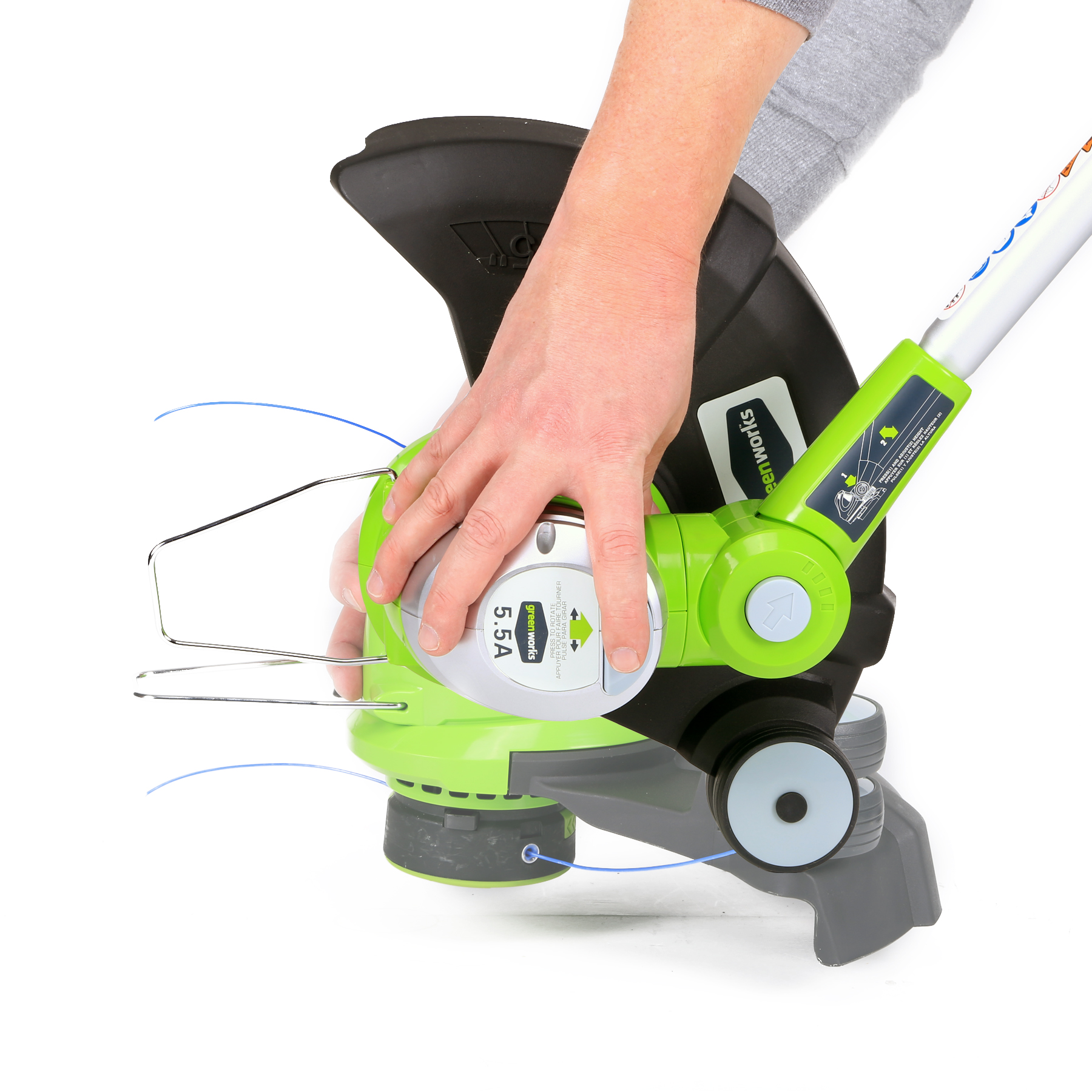 greenworks 5.5 amp trimmer