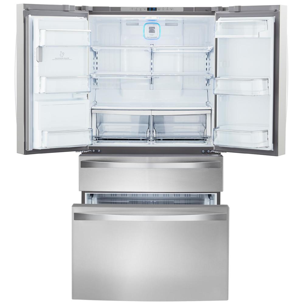Kenmore Elite 72483 29 9 Cu Ft 4 Door Bottom Freezer Refrigerator Stainless Steel