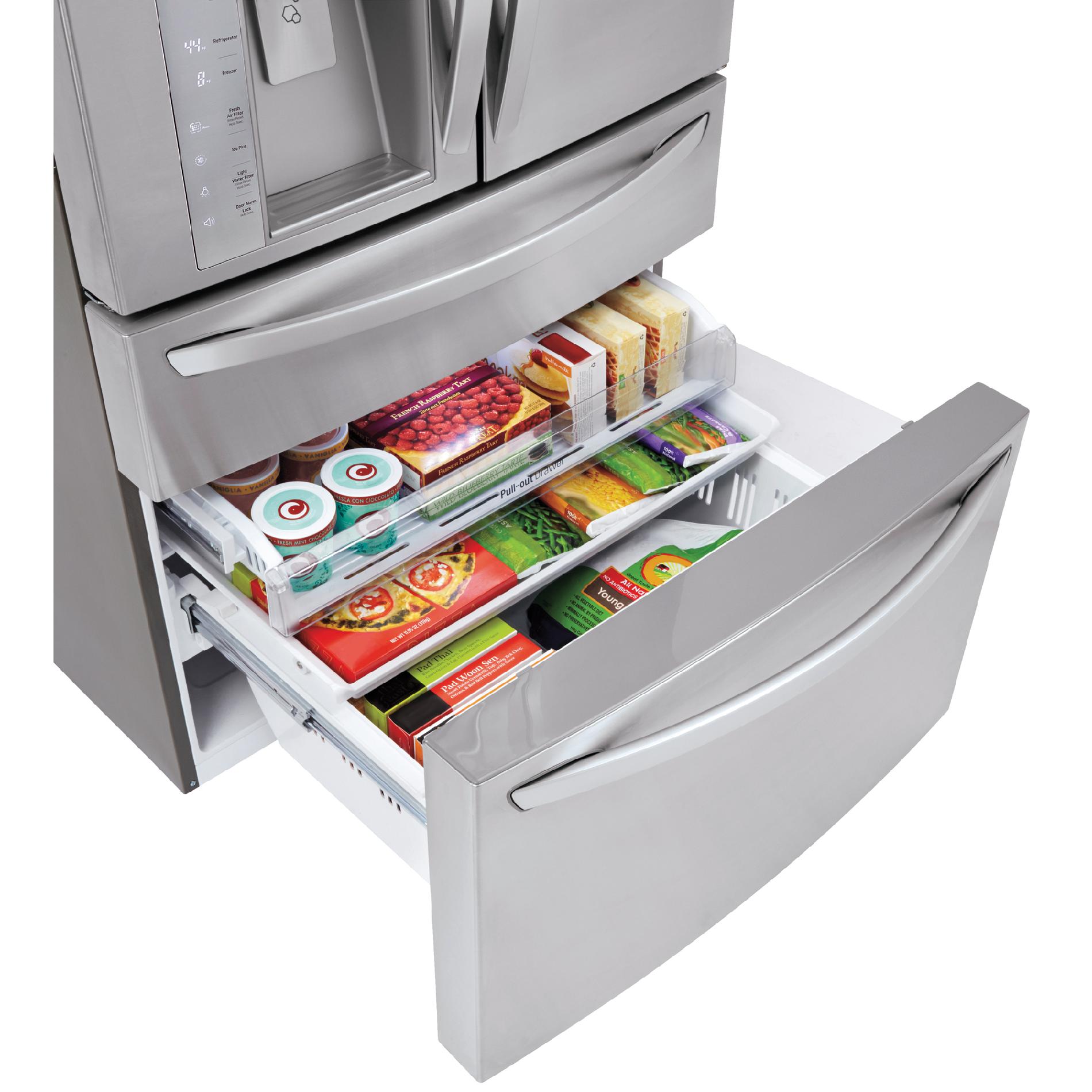 Lg Lmxs30776s 29 7 Cu Ft French Door Refrigerator W Door In Door Stainless Steel