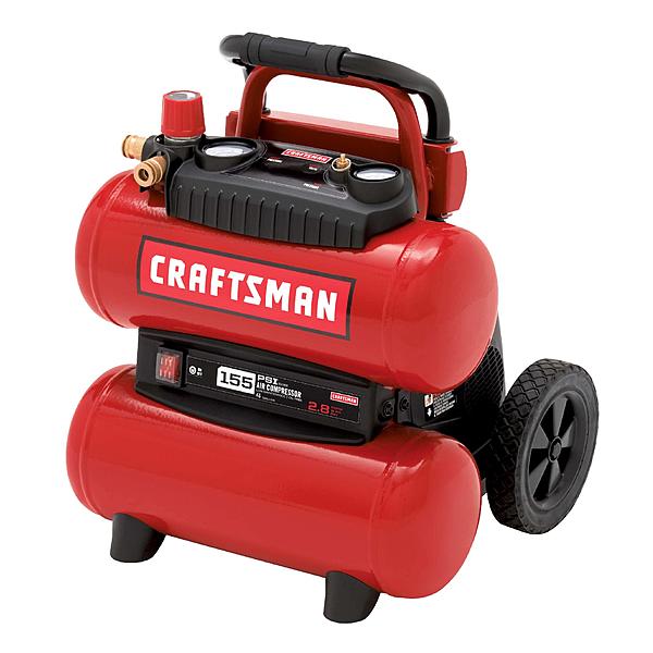 Craftsman 8213348srs502 4 Gallon Oil-free Twin Tank Compressor 155 Max 