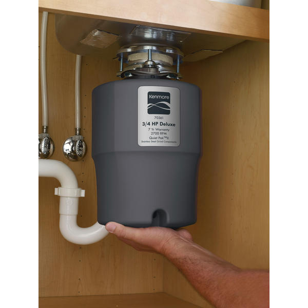 Kenmore 70361 3/4 HP Deluxe Garbage Disposer Dark Gray Sears