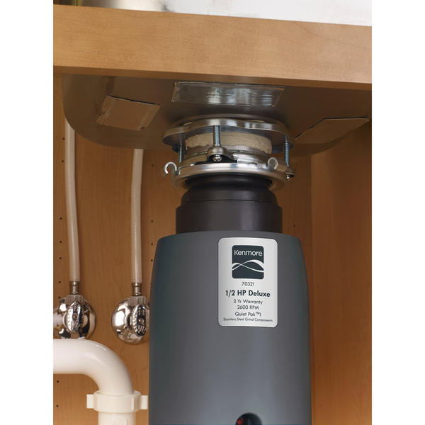 Kenmore 70321 1/2 HP Deluxe Garbage Disposer Dark Gray Sears