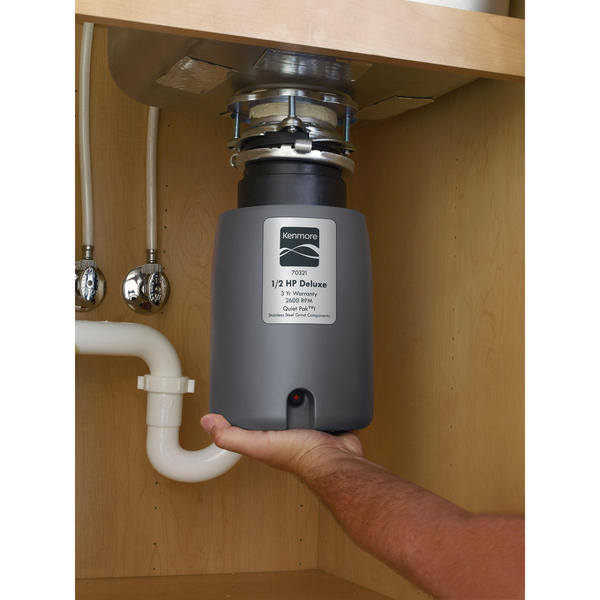 Kenmore 70321 1/2 HP Deluxe Garbage Disposer Dark Gray Sears Home