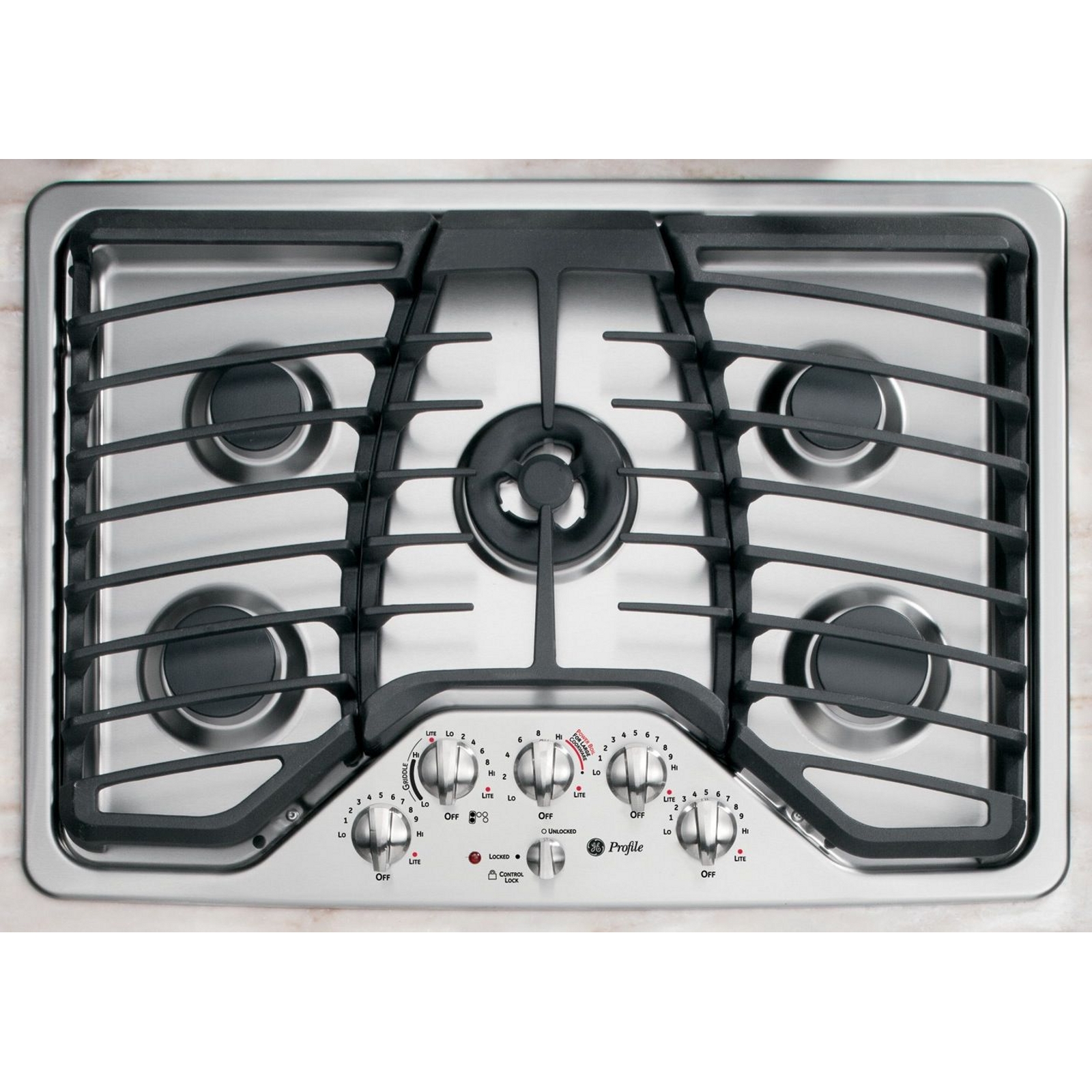 Ge profile 36 store gas cooktop pgp9036slss