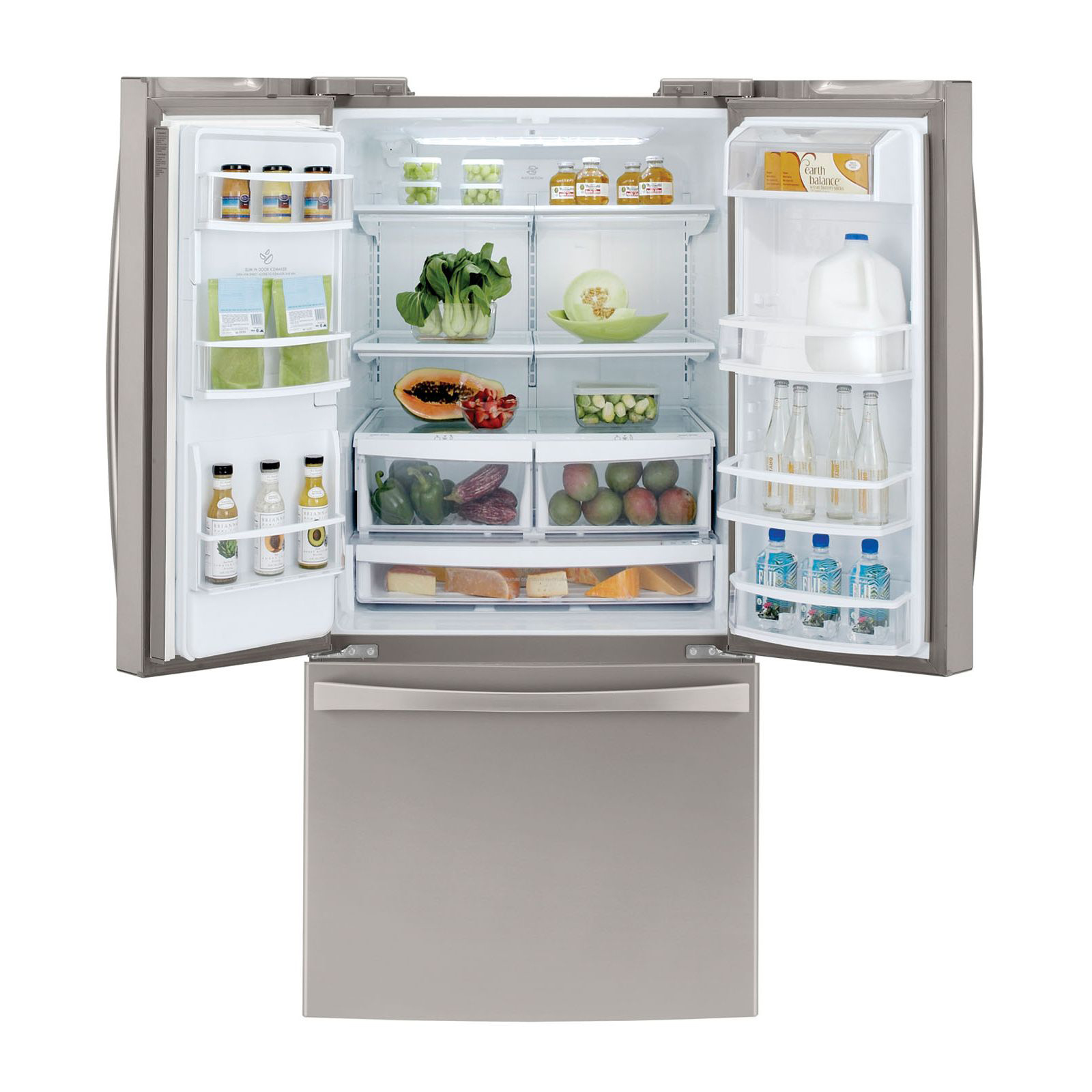 Kenmore Elite 71036 25 0 Cu Ft French Door Bottom Freezer Refrigerator Metallic