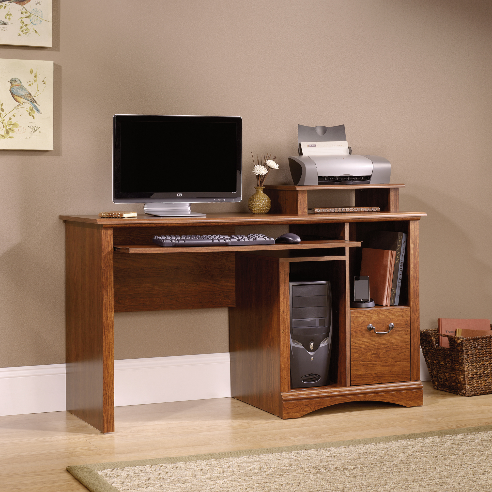 Sauder 101730 Planked Cherry Computer Desk Sears Outlet