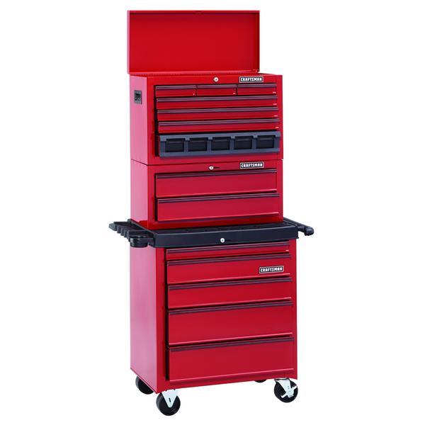 Craftsman 115353 26 In 5 Drawer Homeowner Rolling Cabinet Red
