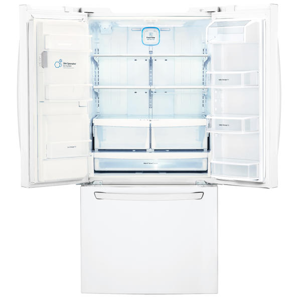 Lg Lfxs24623w 24 2 Cu Ft Capacity French Door Refrigerator W Ice