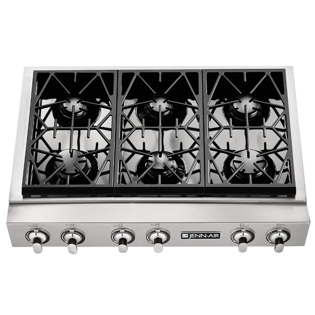 36" Pro-Style Gas Cooktop (Stainless) logo
