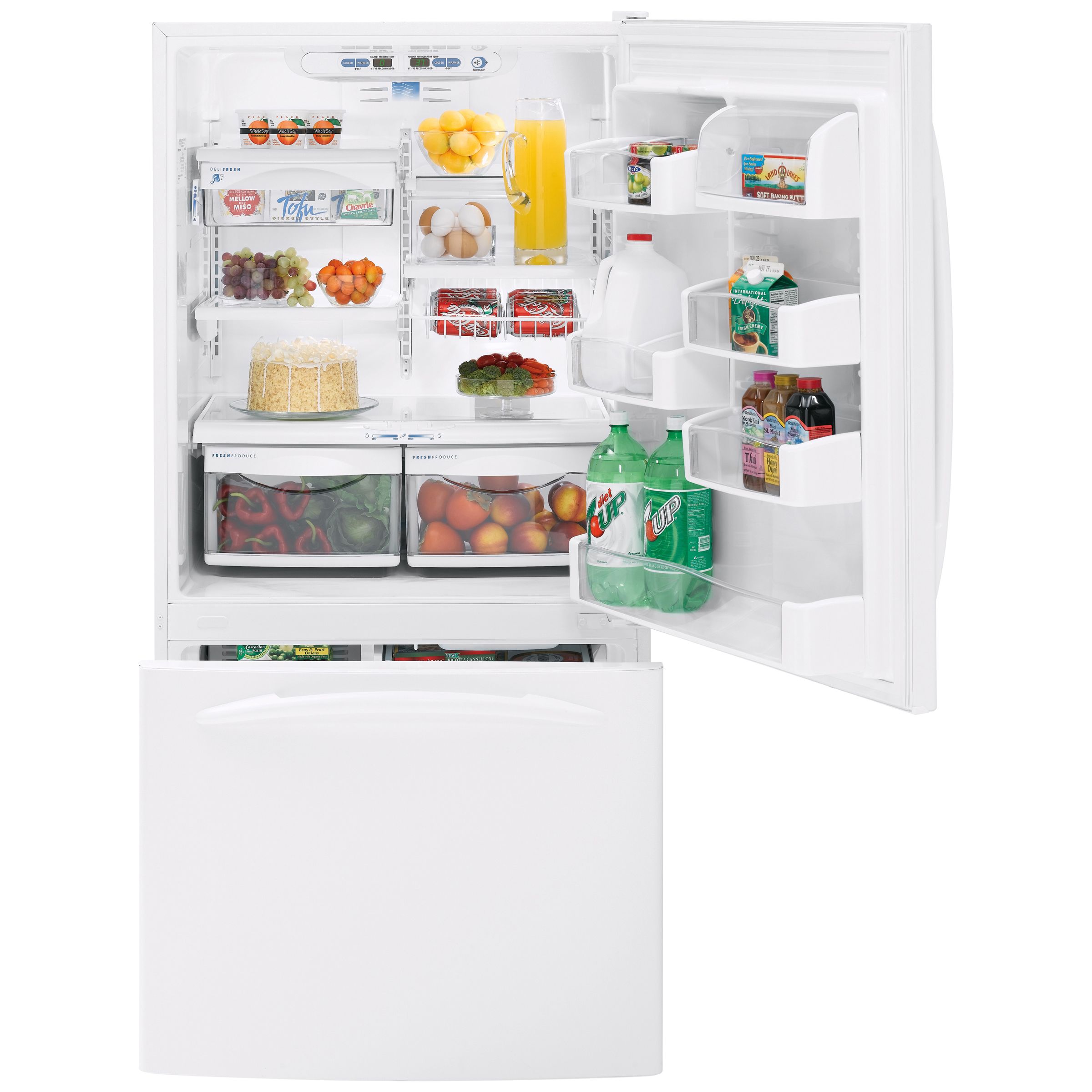 GE PDS22MBWBWW Bottom-Mount Refrigerator