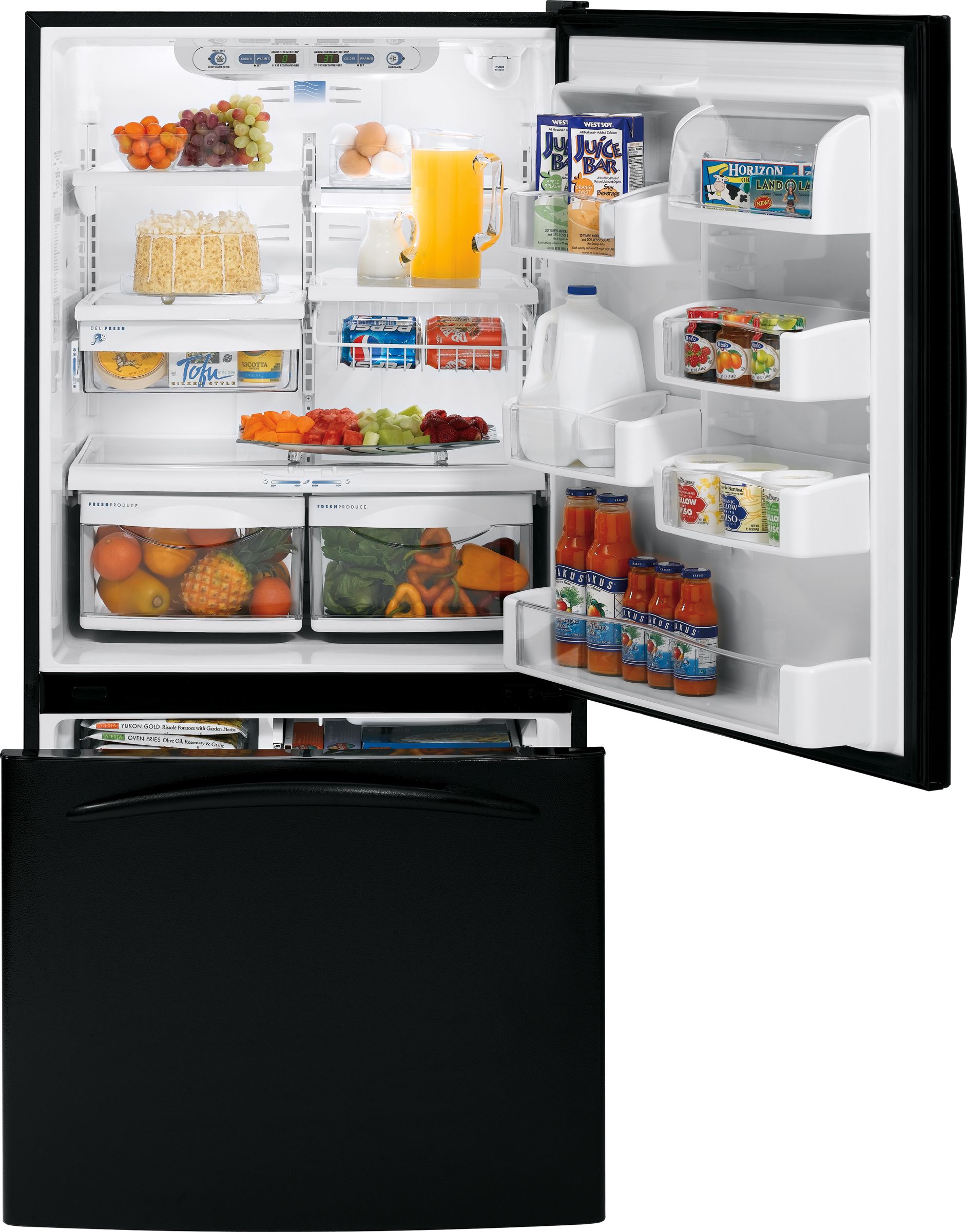 GE PDS22MFWBBB Bottom-Mount Refrigerator