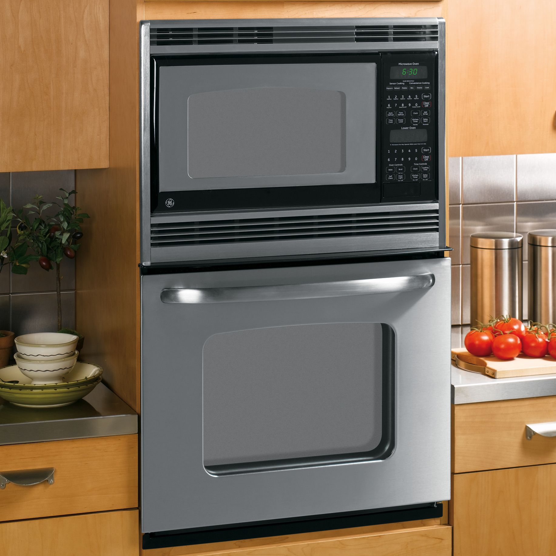 GE JKP90SM2SS Wall Oven with Microwave
