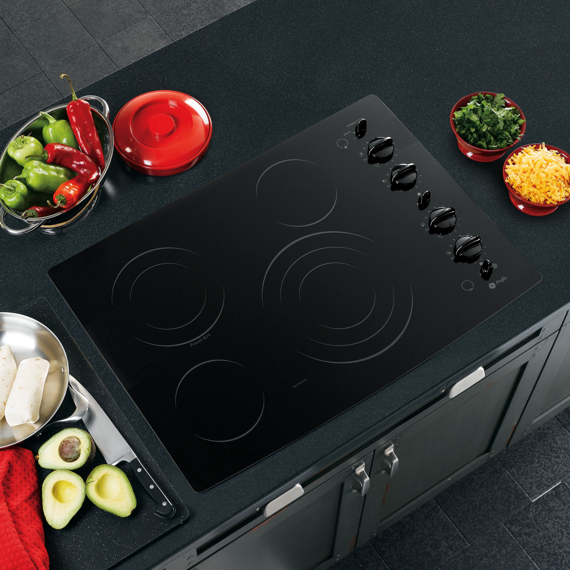 GE PP942BM3BB Electric Cooktop