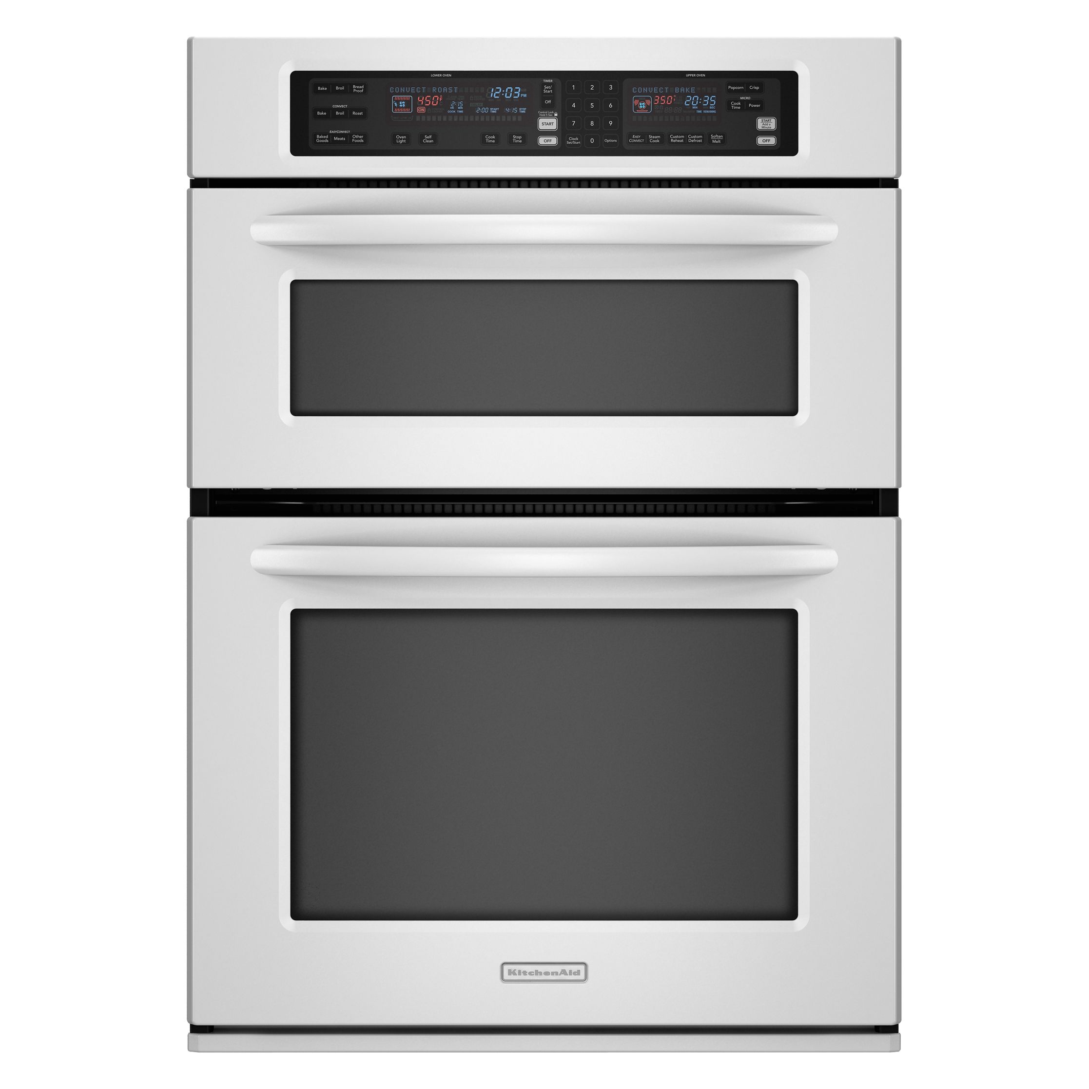 KitchenAid KEMS308SWH04 30" Electric Built-In Oven Combo