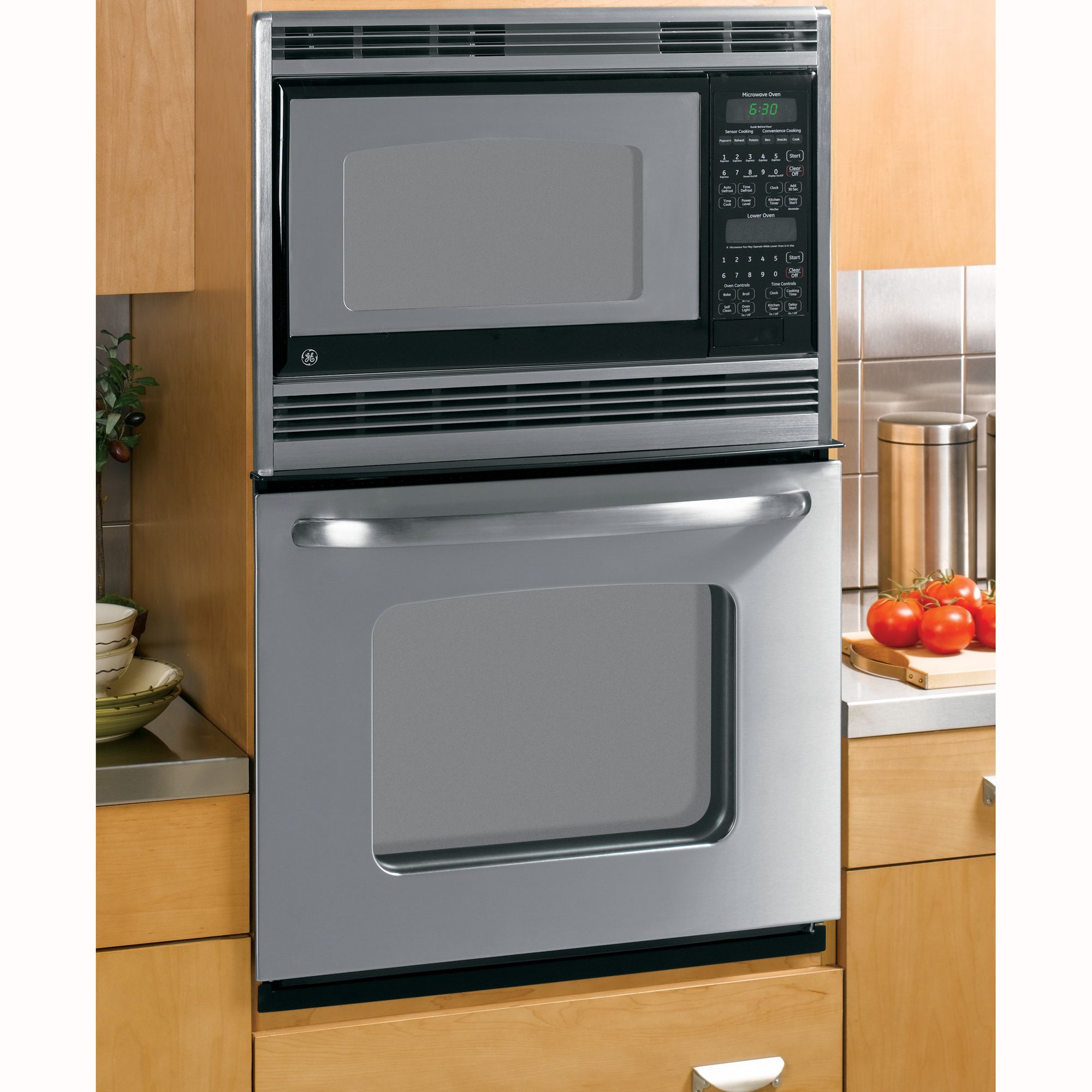 GE JKP90SP1SS Wall Oven with Microwave