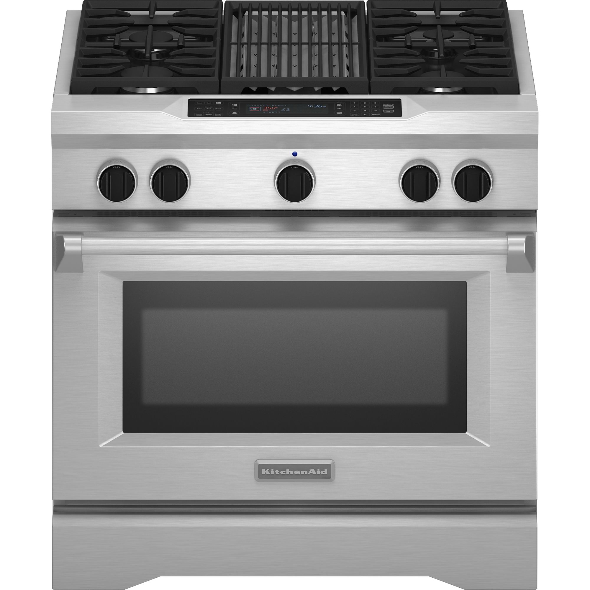 36" Professional Dual-Fuel Range (Stainless) logo