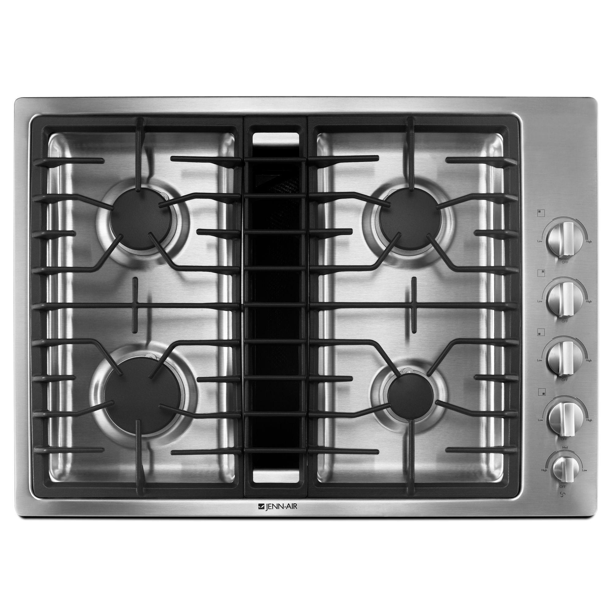 Jenn-Air JGD3430WS00 30" Gas Built-In Downdraft Cooktop