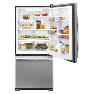 Whirlpool Gb2fhdxws 21 9 Cu Ft Single Door Bottom Freezer Refrigerator Stainless Steel American Freight Sears Outlet