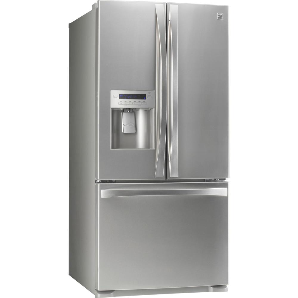 Kenmore Elite 71033 25 0 Cu Ft French Door Bottom Freezer Refrigerator Stainless Steel