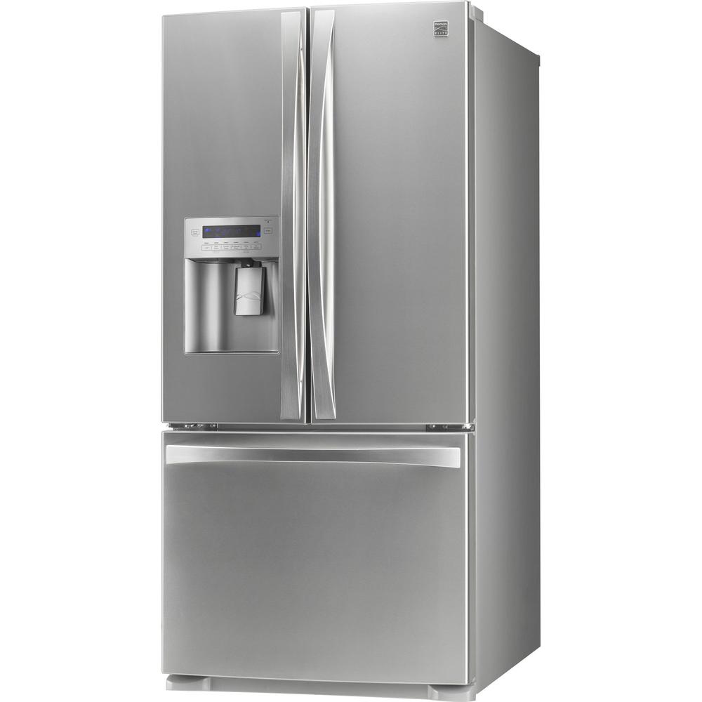 Kenmore Elite 71033 25 0 Cu Ft French Door Bottom Freezer Refrigerator Stainless Steel