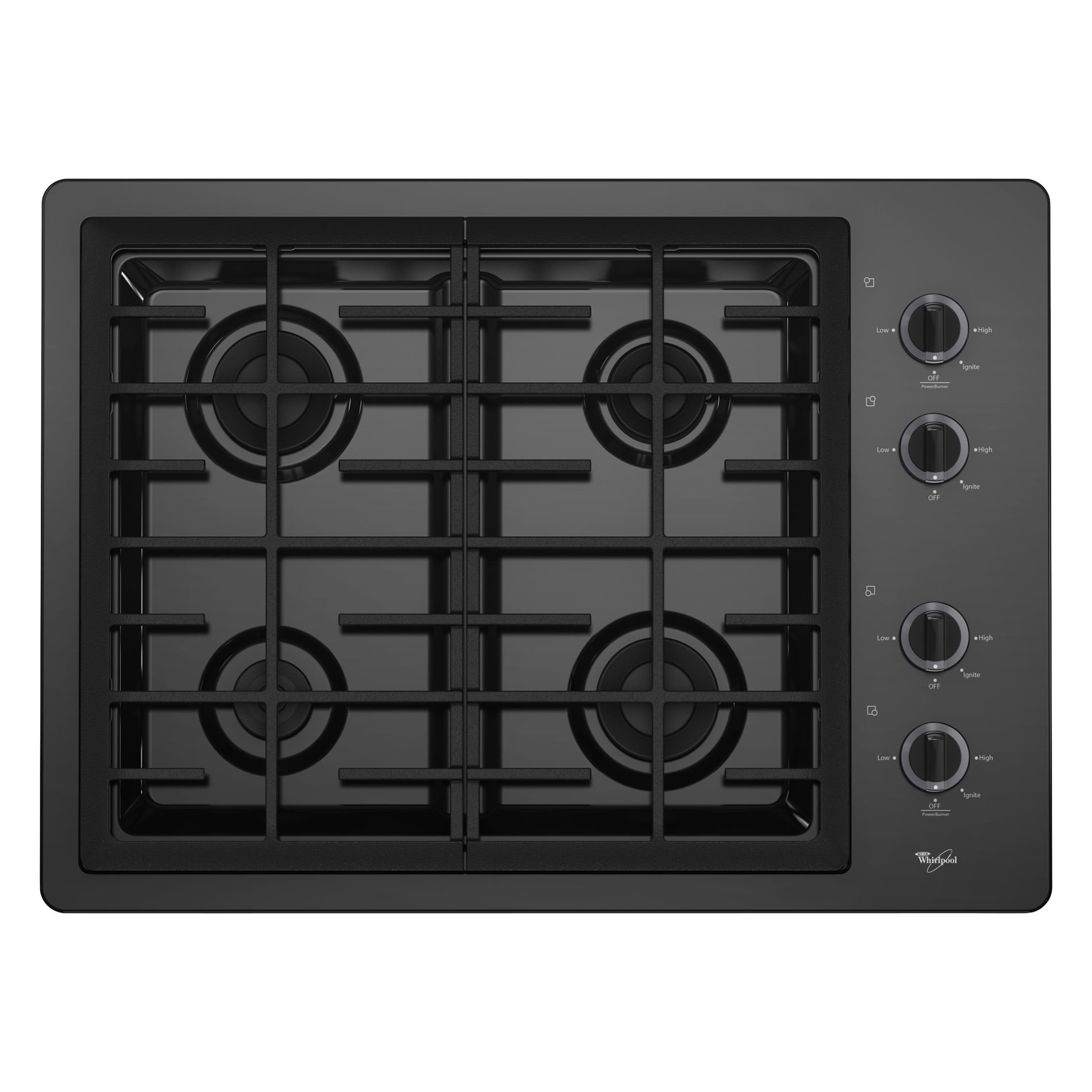 Whirlpool W5CG3024XB00 30" Gas Cooktop