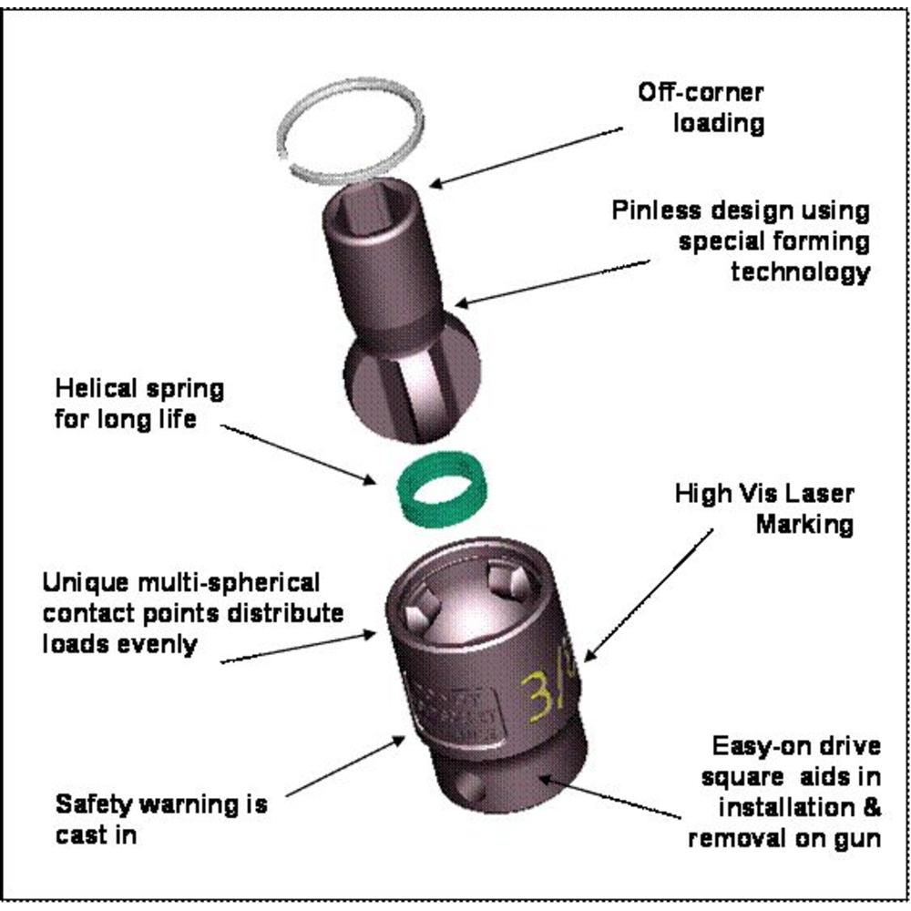 Craftsman 1/2 Drive Pinless Impact Universal Swivel Joint 23765 for