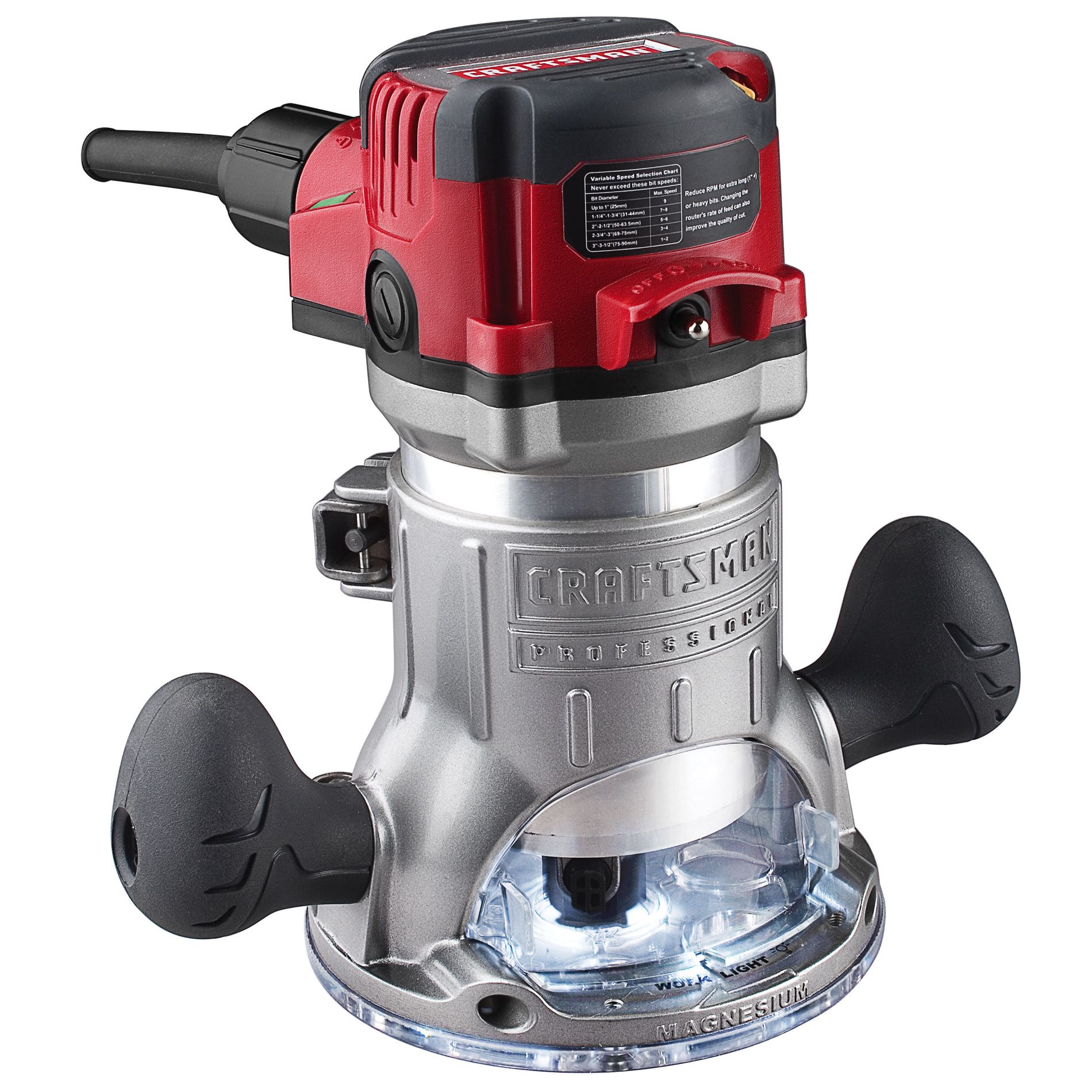 Craftsman variable store speed router