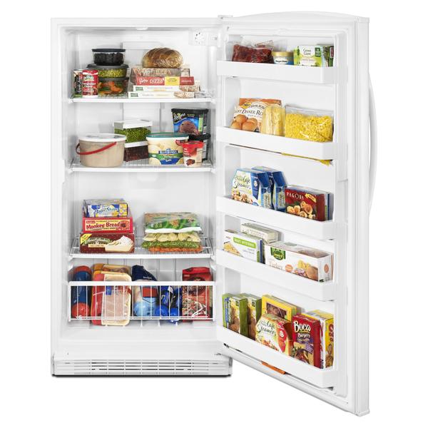 Whirlpool EV160NZTQ 15.8 cu. ft. Upright Freezer w/ Fast Freeze - White ...