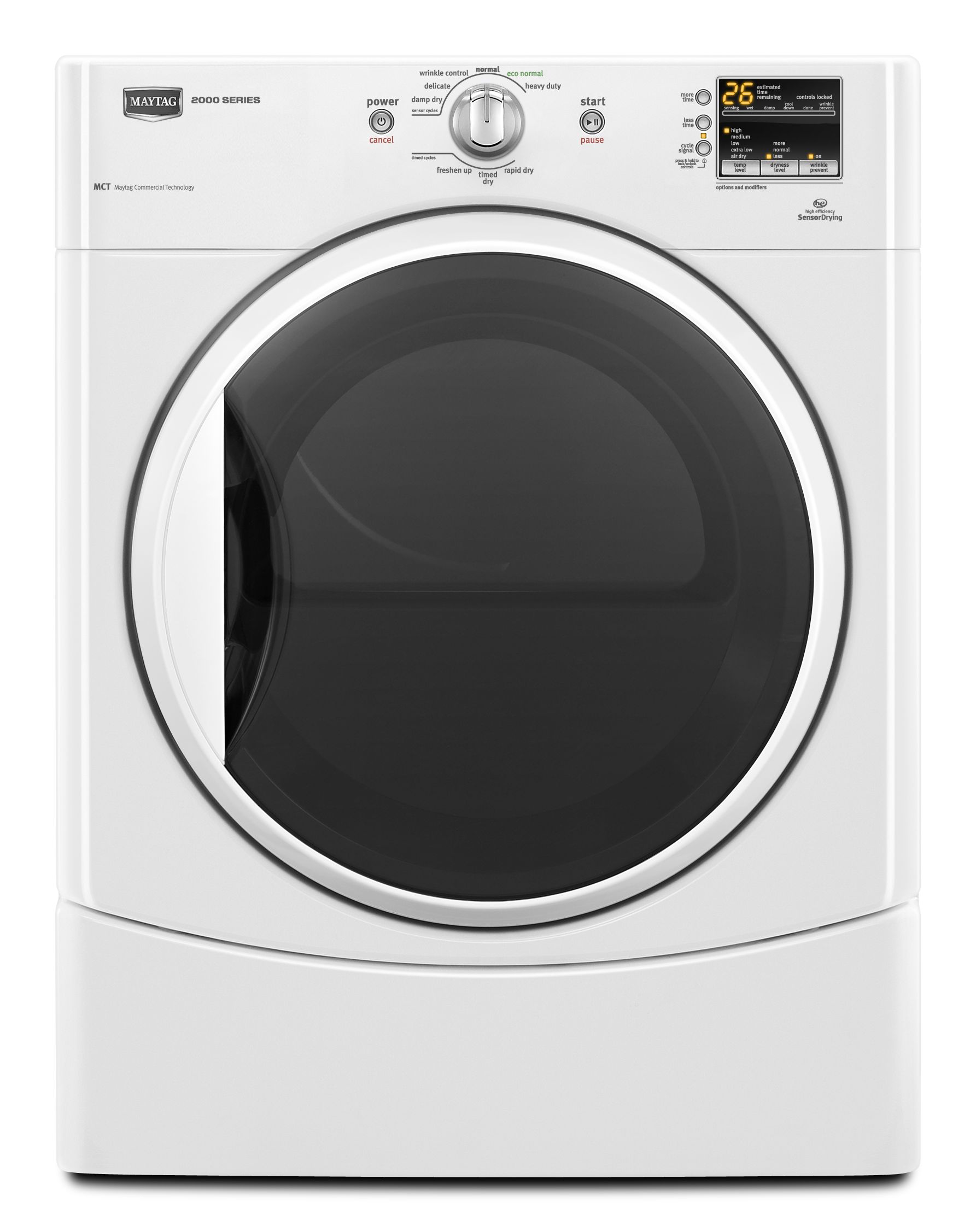 Maytag MEDE201YW1 27" Electric Dryer