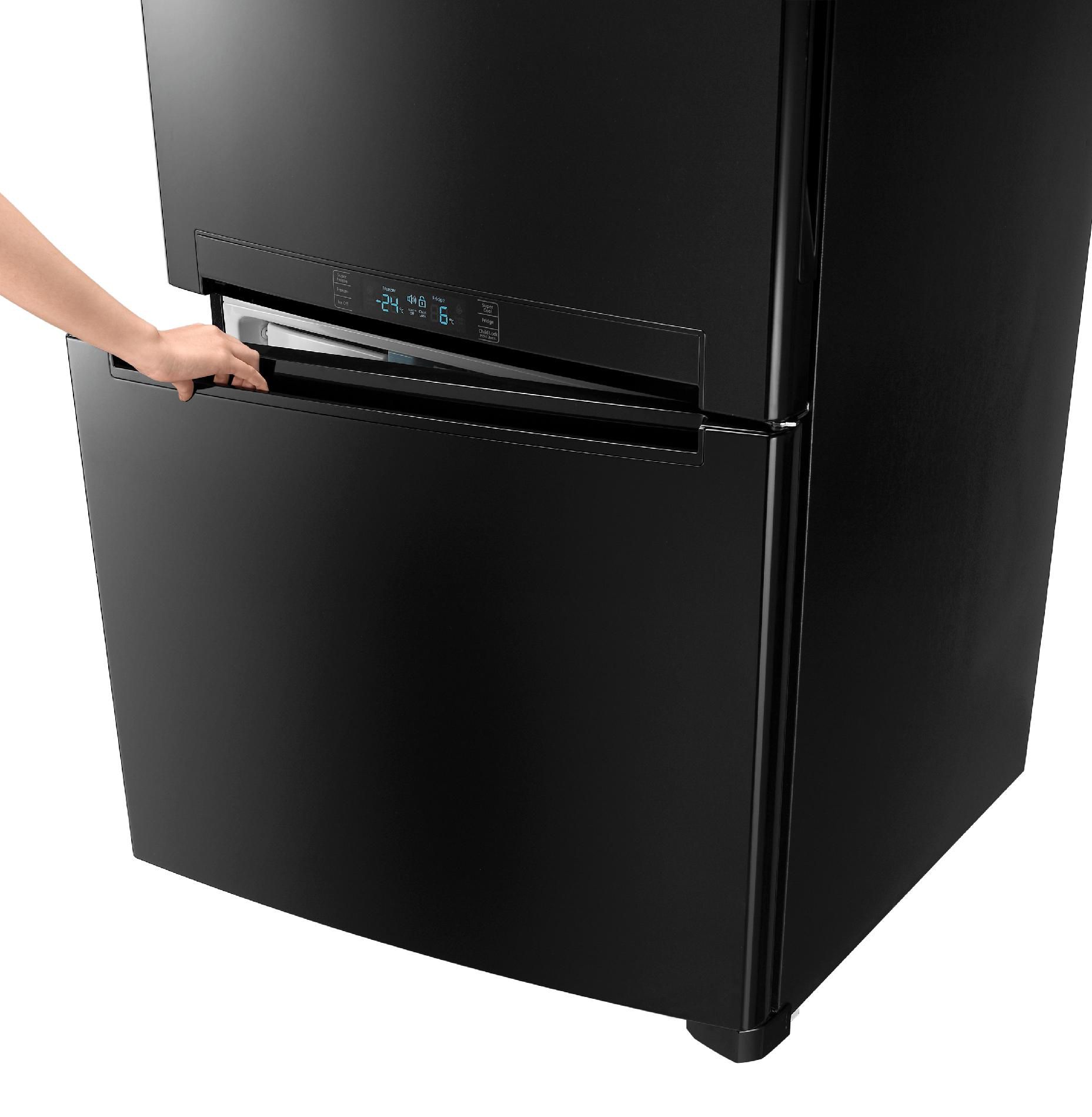 Samsung Rb215acbp Xaa 20 Cu Ft Bottom Freezer With Side Swing Freezer Door Black