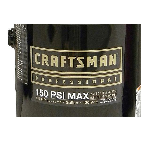 Craftsman WLB1982713 27 gal. OilLubricated Vertical Air Compressor