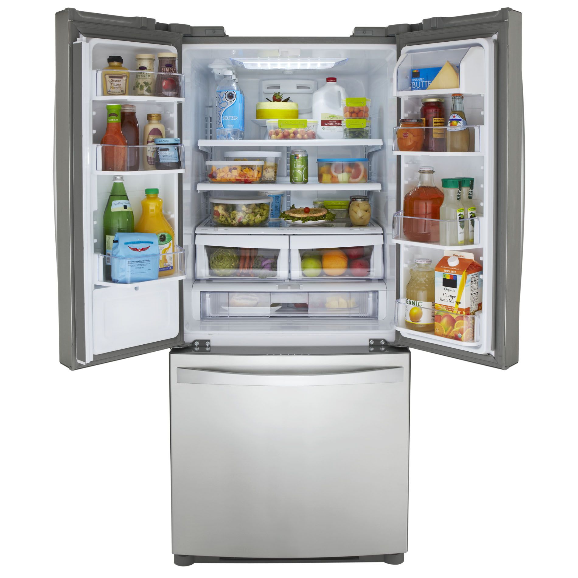 Kenmore Elite 72123 20 Cu Ft French Door Bottom Freezer Refrigerator Stainless Steel