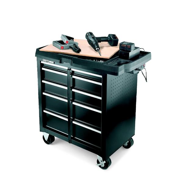 Craftsman 59496 5 Drawer Powered Basic Project Center Black