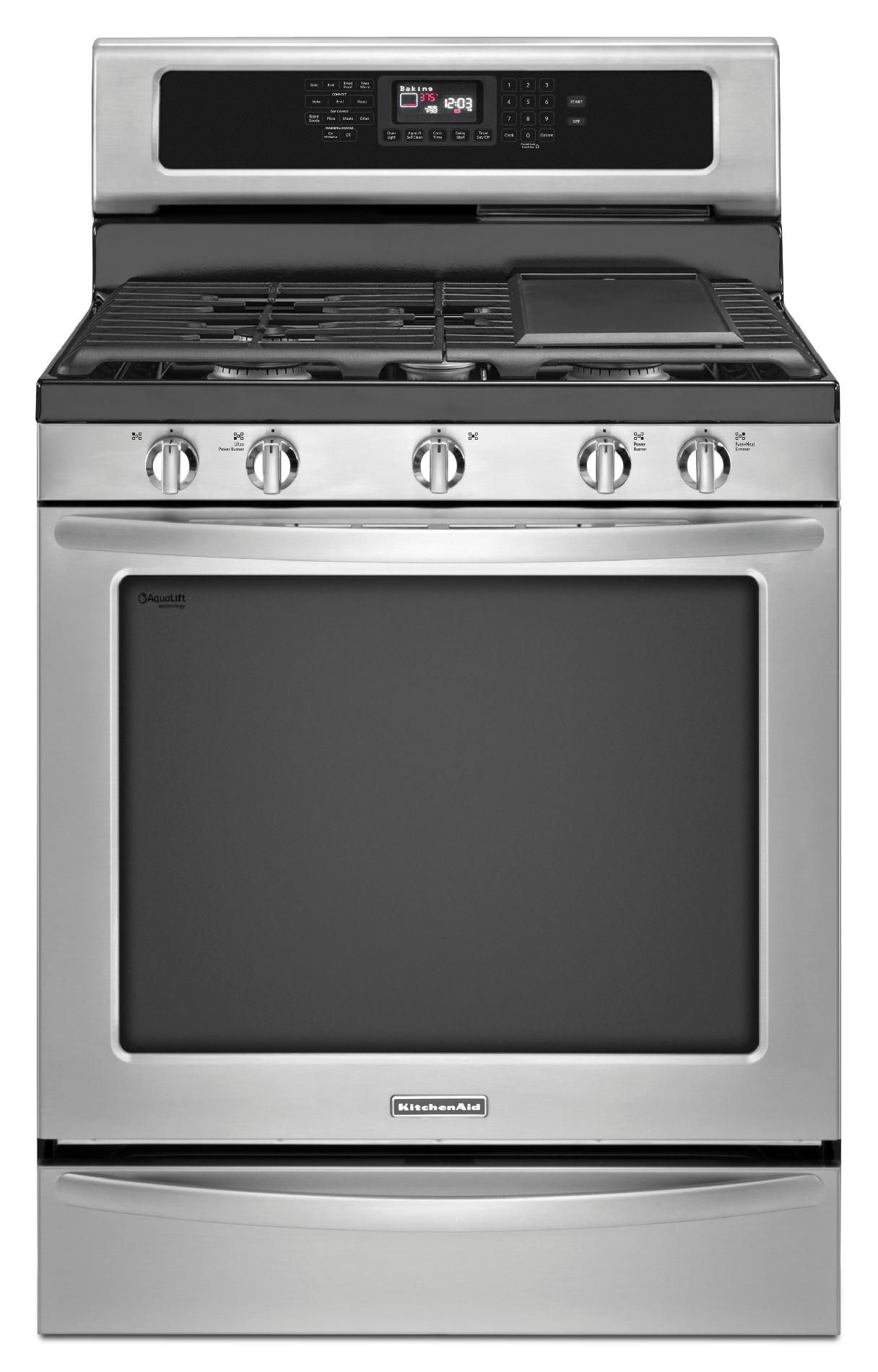 KitchenAid KGRS306BSS1 30" Gas Freestanding Range
