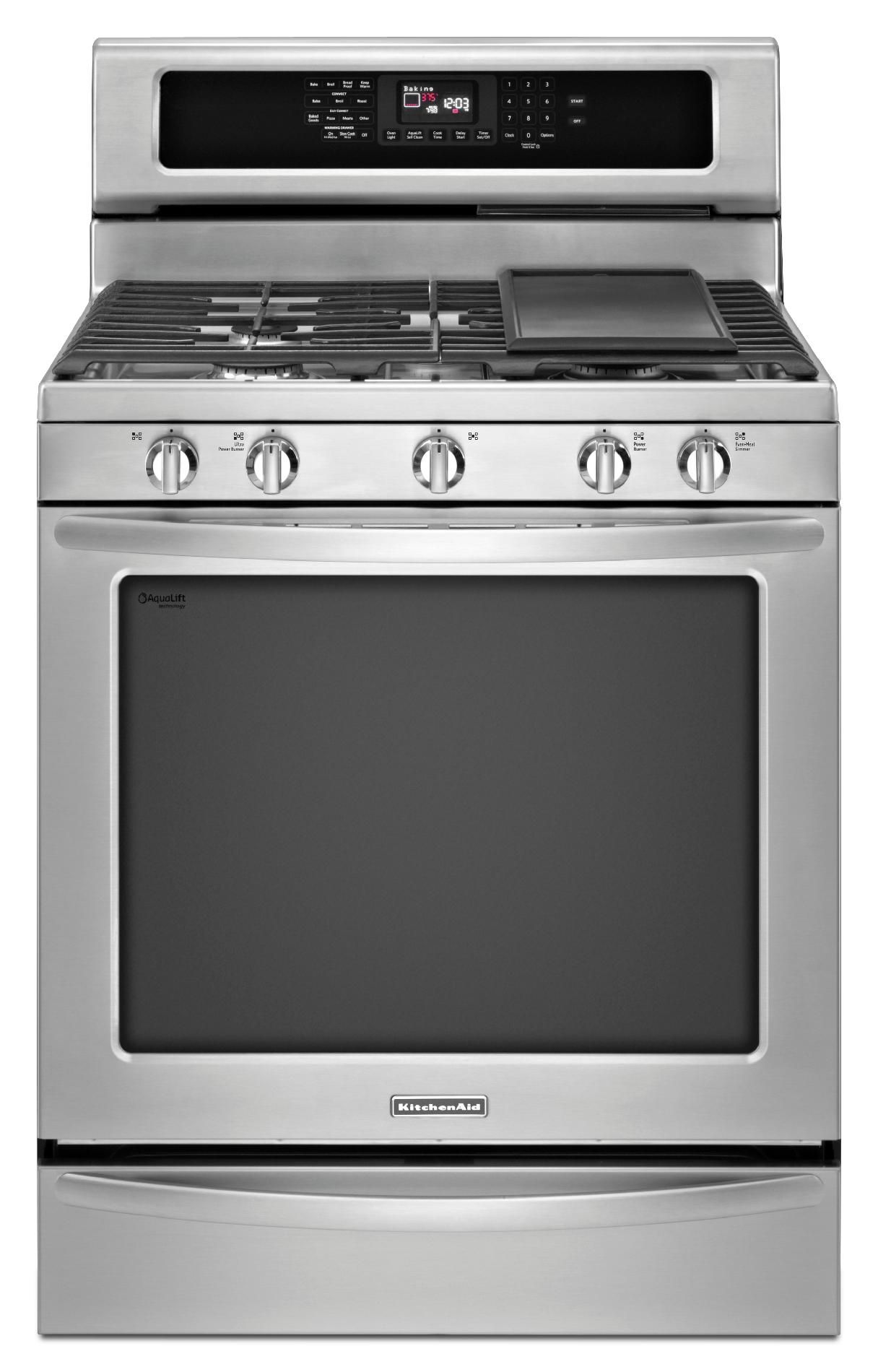 KitchenAid KGRS308BSS0 30" Gas Freestanding Range