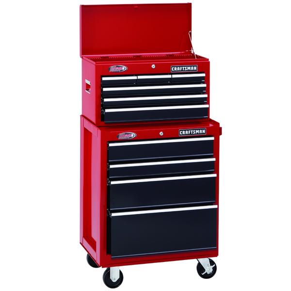 Craftsman 100913 26 Wide 4 Drawer Ball Bearing Bottom Chest Red