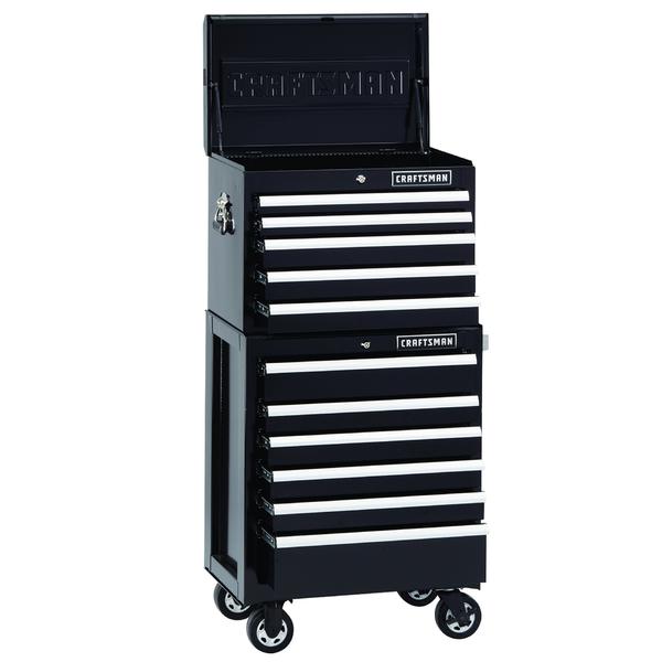 craftsman 6 drawer premium heavy duty side cabinet black | www.resnooze.com