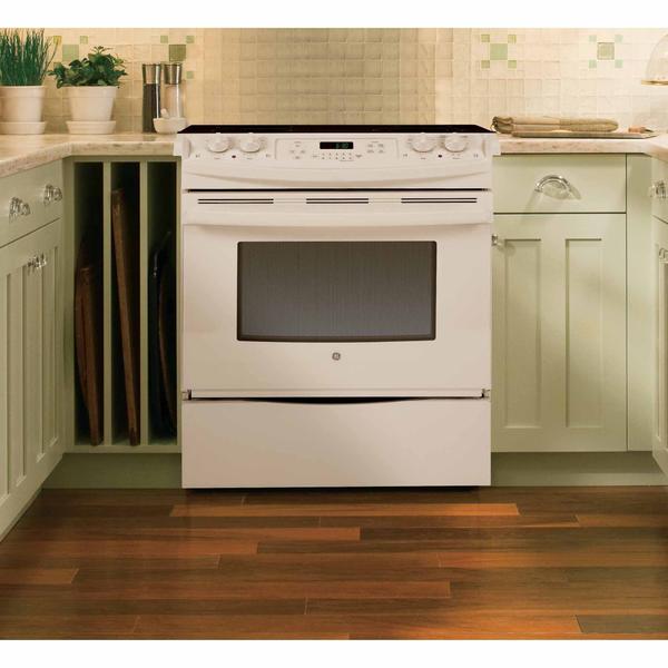 GE Appliances JS630DFCC 30" SlideIn Electric Range Bisque Sears