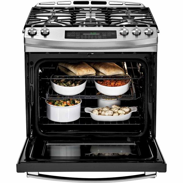 Ge Profile Series P2s920sefss 5 9 Cu Ft Dual Fuel Slide In Range