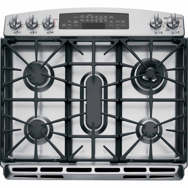 Ge Profile Series P2s920sefss 5 9 Cu Ft Dual Fuel Slide In Range