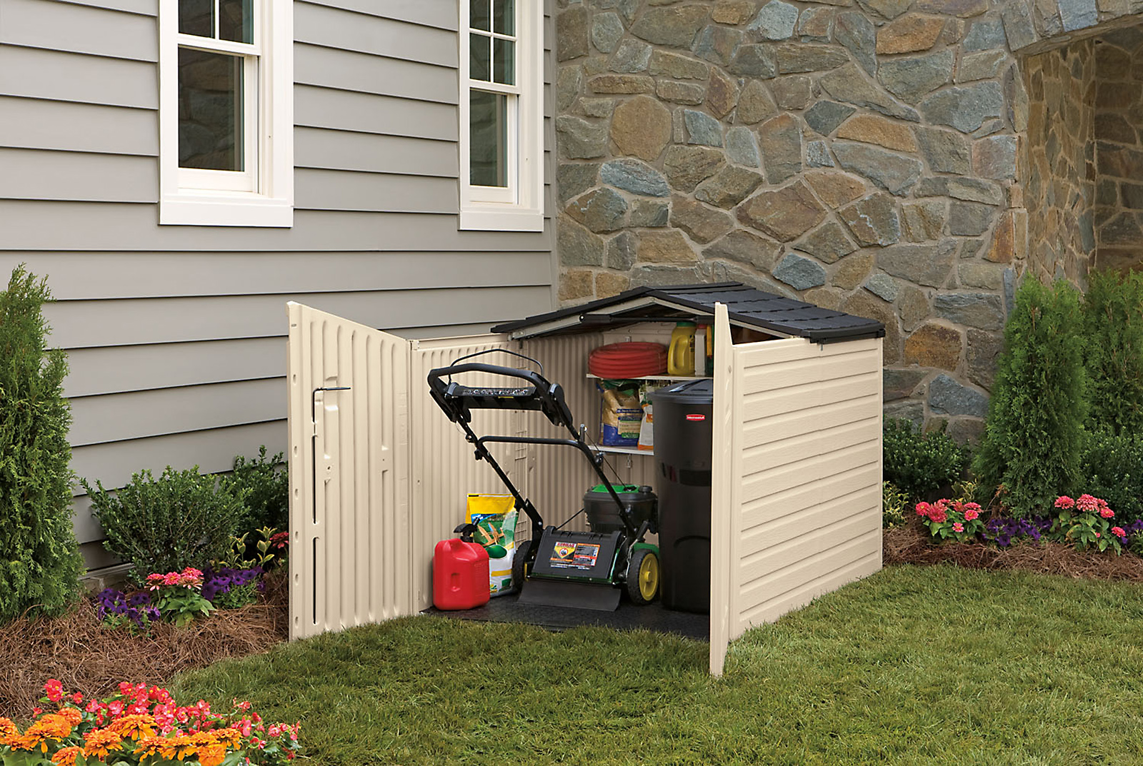 rubbermaid bicycle storage shed