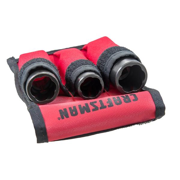 Craftsman 2305LL 3 pc. Flip Socket Set with Red Pouch Sears Home
